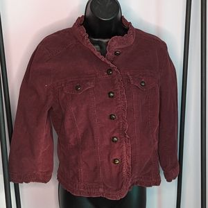 British Khaki corduroy maroon jacket